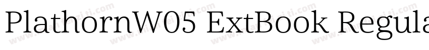 PlathornW05 ExtBook Regular字体转换